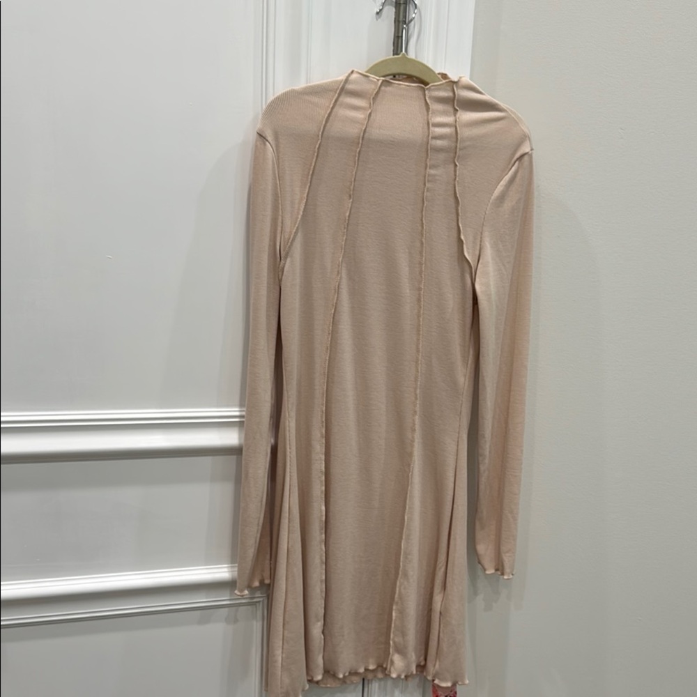 Elegant SHEIN Mod Cream Long Sleeve Dress Size S